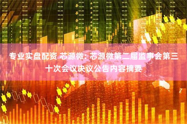 专业实盘配资 芯源微: 芯源微第二届监事会第三十次会议决议公告内容摘要
