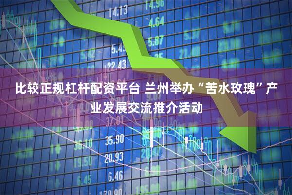 比较正规杠杆配资平台 兰州举办“苦水玫瑰”产业发展交流推介活动